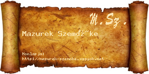 Mazurek Szemőke névjegykártya
